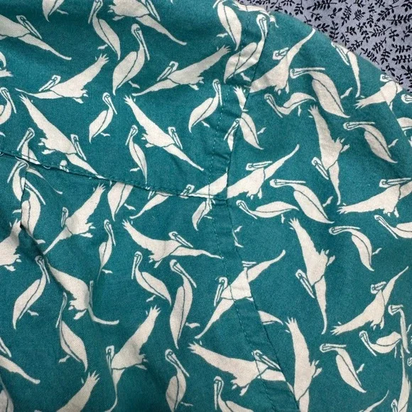 J.Crew‎ Mens Slim Fit Short Sleeve Button Down Shirts Lot of 3 Floral Bird Leaf - Picture 8 of 9